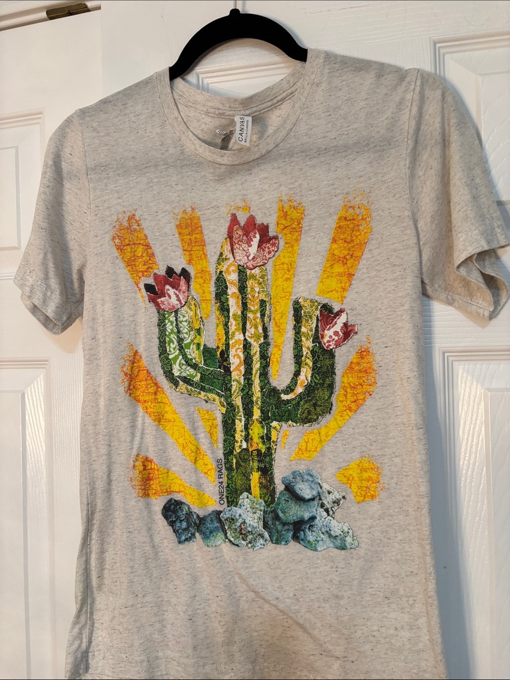 Bella Canvas Heather Beige Crewneck Tee with Subtle Speckle